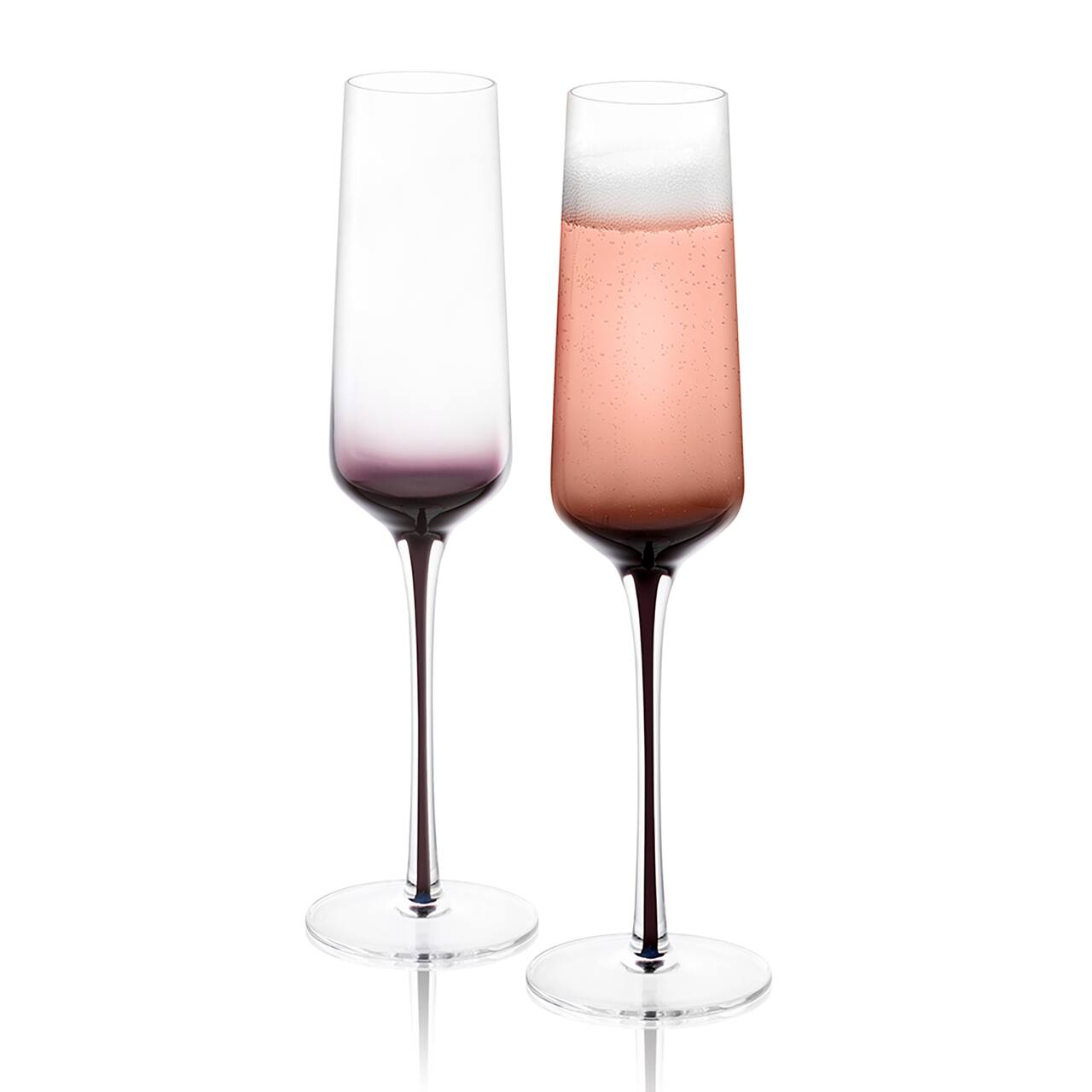 JoyJolt® 7.3oz. Black Swan Champagne Glasses, 2ct.